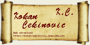 Kokan Cekinović vizit kartica
